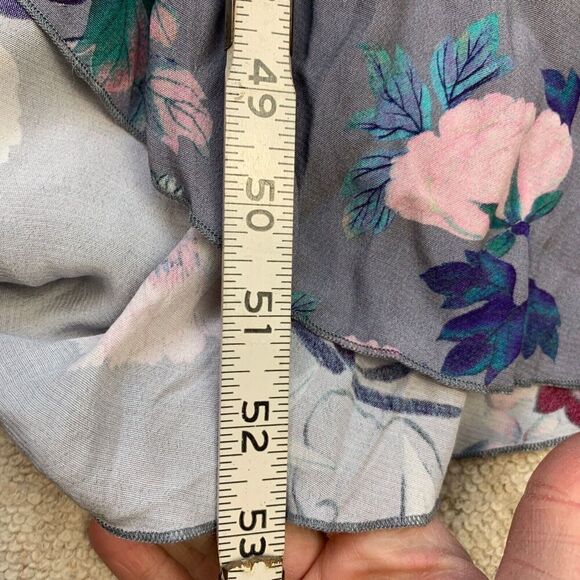 Steele Australia Peony Floral Ruffle Maxi Dress Small Grey Romantic Summergirl - Picture 6 of 9